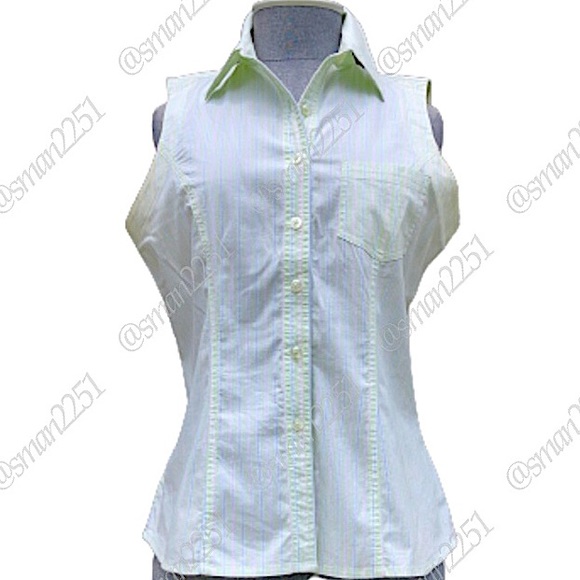 🆕Richard Malcom Sleeveless Button Down Shirt NWOT - Picture 9 of 10